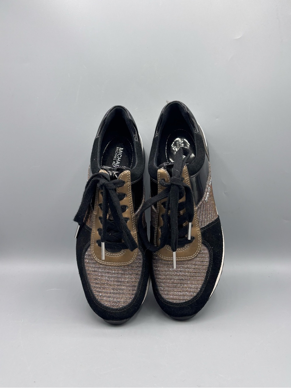 MICHAEL Michael Kors Black and Bronze Sneakers